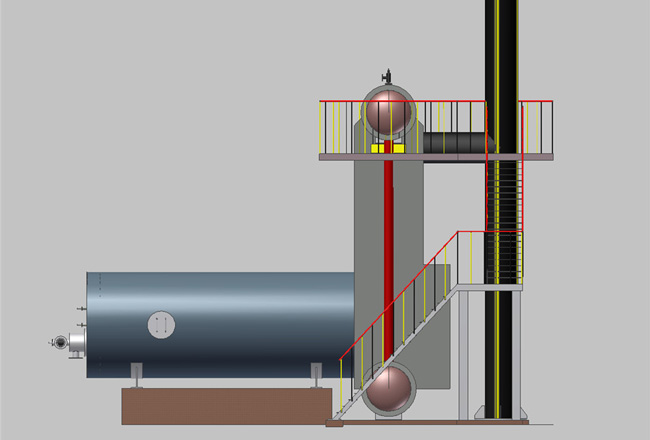 Phenolic water incineration system